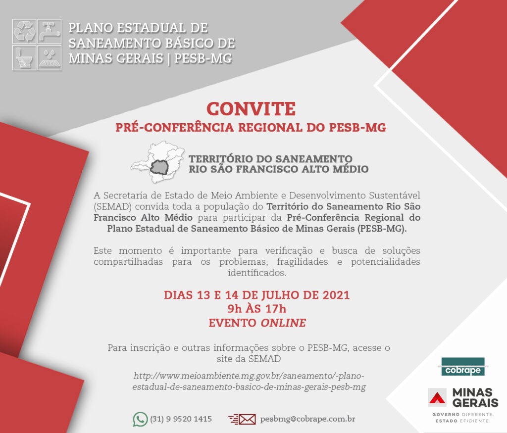 Pré-Conferência Regional do Plano Estadual de Saneamento Básico de Minas Gerais (PESB-MG)