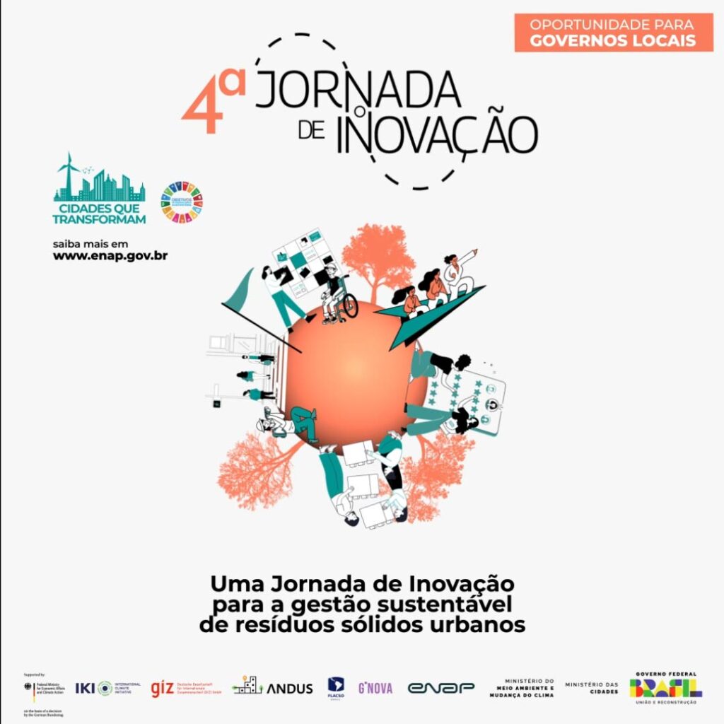 Projeto ANDUS e ENAP abrem inscrições para a 4ª Jornada de Inovação do Cidades que Transformam 🌏