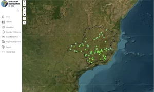 Localização dos aterros sanitários em MG